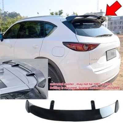 UNIVERSAL FIT 2017-2025 MAZDA CX-5 CX5 GLOSS BLACK REAR WINDOW ROOF SPOILER WING - Image 1 of 4