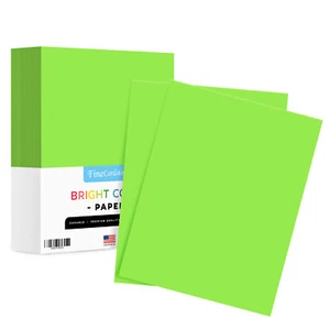 Papel color verde neón brillante, 24 lb Bond (90GSM), 8,5 x 11, 500 hojas - Imagen 1 de 6