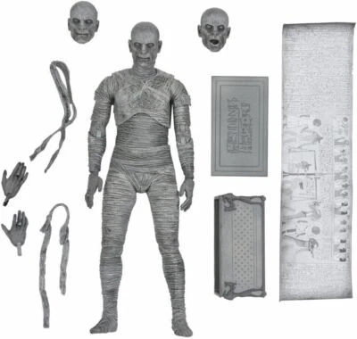 Figura Oficial NECA Mummy Black White Ultimate Universal Monsters 7" En Stock Foto 1 de 4