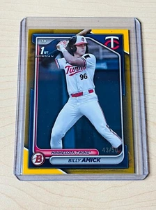 2024 Billy Amick Bowman Borrador #BD-68 1er Papel Perspectivas Oro Paralelo 43/50 - Imagen 1 de 2