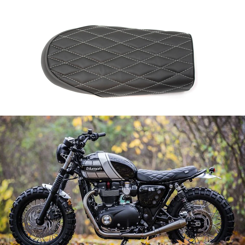 Asiento de moto Flat Café Racer vintage para Honda CM400A CM400C CM400E CM400T Foto 1 de 4