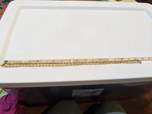 36" textured yellow goldtone chain necklace - Picture 1 of 6
