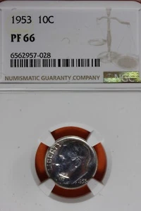 1953- NGC 10C PF66 ROOSEVELT DIME #B40617 - Picture 1 of 2