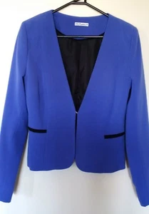 Women's Jacket Size 10 Hot Options Lavender Colour Long Sleeve EUC Black Trim - Picture 1 of 7