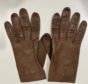 Guantes de Colección KAY FUCHS Para Mujer Marrón Real Niño Cuero 100% Forrados en Seda Talla 7 - Imagen 1 de 9