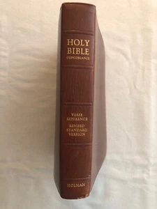1962 Holy Bible Revised Standard Edition Holman Verse Reference Brown Leather - Picture 1 of 9