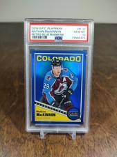2019 OPC O-Pee-Chee Platinum Retro Blue Rainbow /149 Nathan MacKinnon PSA 10