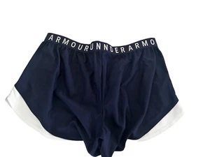 Under Armour Damenshorts Play Up sportlich marineblau neu ohne Etikett 3” Schrittlänge XXL XXLarge BxB - Bild 1 von 3