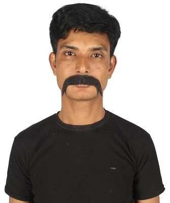 Men's Human Hair Mustache Cosplay Facial Hair ,M-1236 - Image 1 of 4