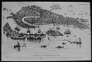 MAP ON VENICE ITALY IN 1765 Magic Lantern Slide C1890 - Picture 1 of 5