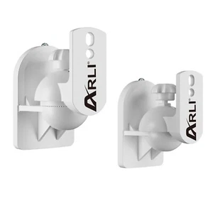 2x Wandhalter für Lautsprecher Universal Wandhalterung Boxen Wand Halter weiss - Bild 1 von 9
