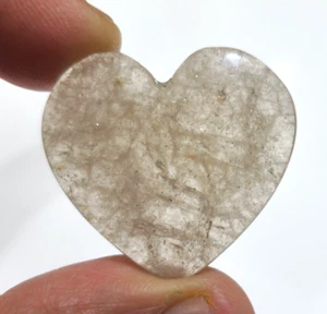 Natural 48.60 Crt Cherry Quartz Heart Shape Cabochon Loose Gemstone For Jewelry - Picture 1 of 6
