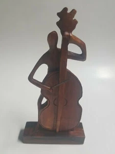 Figura de pie para reproductor de madera bajo musical violonchelo - Imagen 1 de 2
