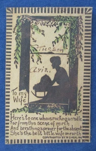 1900s Leather Greeting Postcard Tucson Arizona To My Wife Romance - Picture 1 of 2