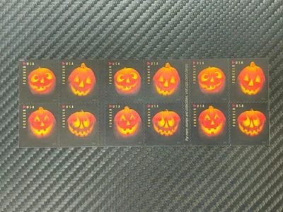 US Stamp Jack-O'-Lanterns HALLOWEEN 5 sheets of 20/A total of 100 stamps - Image 1 of 2
