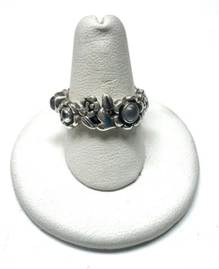 Pandora Sterling Silver Nature's Serenity Moonstone Ring Sz 9 #190218BTP - Picture 1 of 5