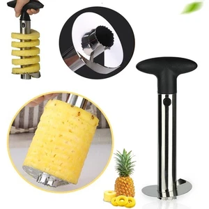 Pineapple Quickly Peeler and Corer Stainless Steel Cutter Rotate Slicer Tools - Picture 1 of 12