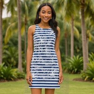 Lilly Pulitzer Pearl Dress in Bright Navy Cording We Will Go 0 $298 - Picture 1 of 7