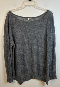 EILEEN FISHER leichter transparenter Pullover Pulli blau Delave Leinen XL asymmetrisch - Bild 1 von 10