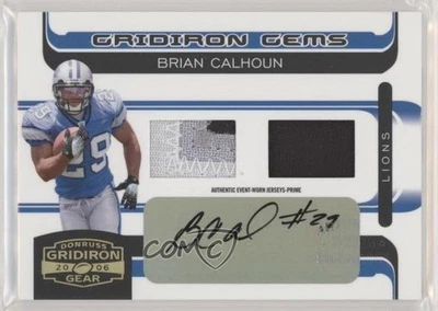 2006 Donruss Gridiron Gear Gems /50 Brian Calhoun #201 Auto RC - Image 1 of 2