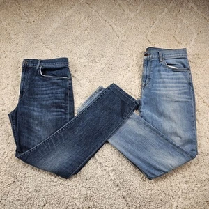 Set Of 2 Joes Jeans Mens Slim Fit Soft Stretch Whiskered Size 33x31 - 33x32 - Picture 1 of 24