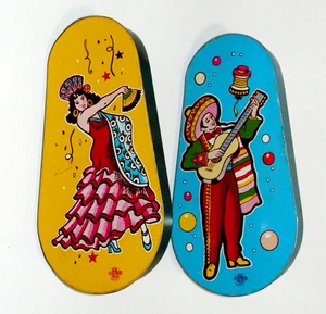 2 Vintage U.S. Metal Toy Mfg. Co. Tin Lithograph Noise Maker Antique Litho Toys - Picture 1 of 2