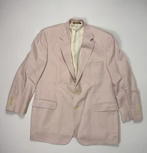 Traje Brooks Brothers Seda Lino Lana Rosa Claro Talla 44R Preppy Clásico - Imagen 1 de 16