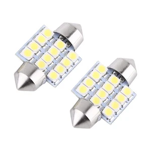 2pcs White 12V 12SMD 31mm LED Bulbs Interior Lights Door Reading Dome Light GDS - Picture 1 of 7