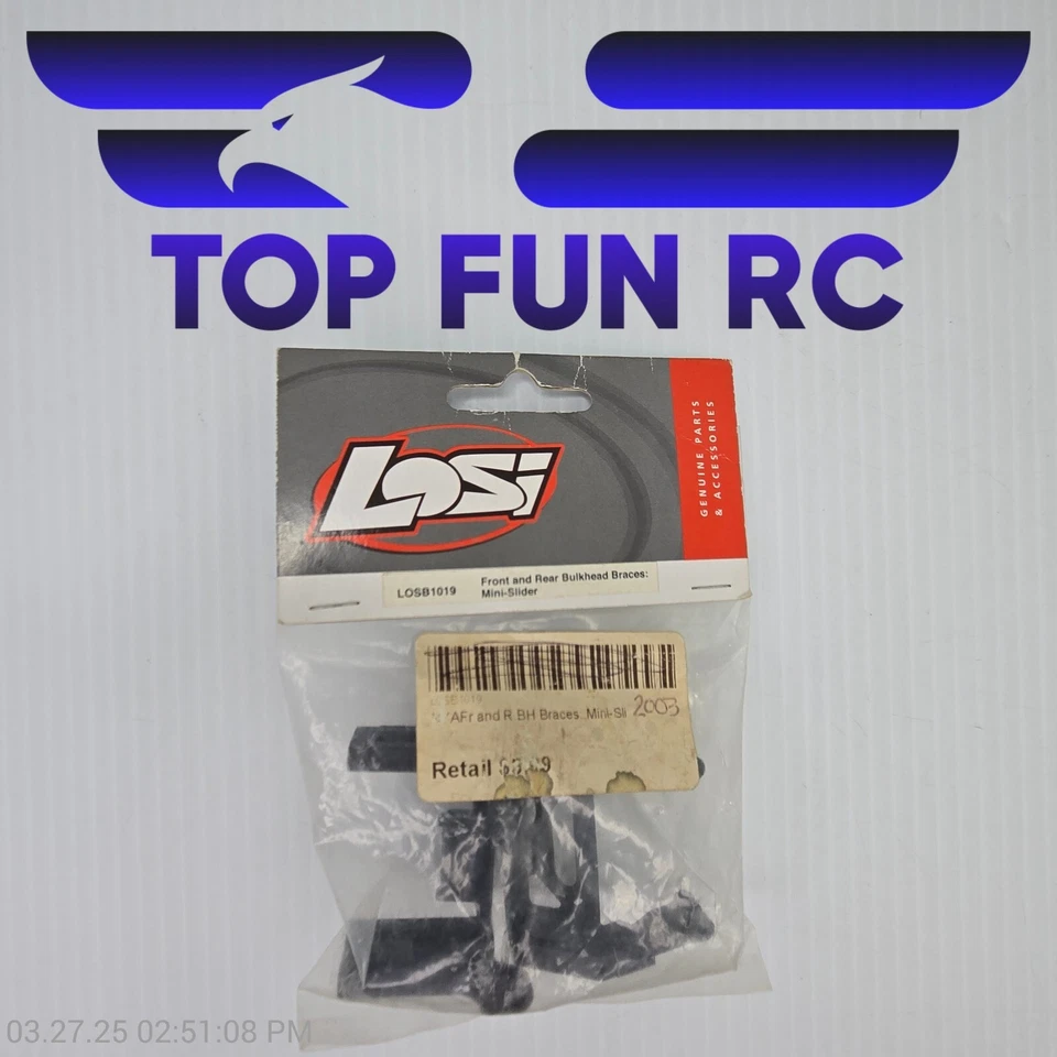 Losi LOSB1019 Front and Rear Bulkhead Braces For Mini-Slider - Image 1 of 1
