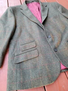 Walker Slater Edward Tweed Jacket Sport Coat 52R Green Olive Brown Red - Picture 1 of 12