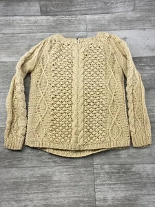VTG Casual Corner Cable Knit Crew Neck Pullover Sweater Italy Ivory Small-Medium - Picture 1 of 14