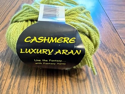 Fantasy yarns Cashmere  Yarn ~Merino Wool/Microfiber/Cashmere Yarn ~ Light Green - Image 1 of 3