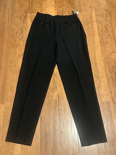 Pantaloni abito Chanel lana nera pantaloni taglia 42 bottoni con logo *Nuovi con etichette*
