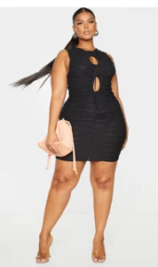 Women's Black Mini Cut Out Dress - Picture 1 of 1
