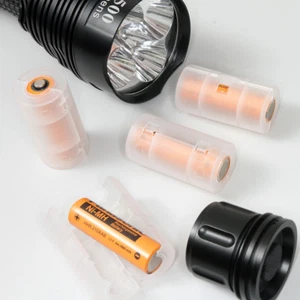Akku Batterie Größen Adapter Konverter AA -> C Baby für Taschenlammpe 4 Stück - Afbeelding 1 van 9