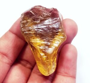 100% Natural Lemon Topaz Rough 116.90 Ct Certified Loose Gemstone With Free Gift