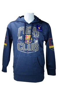 FC Barcelona Front Fleece Jacket Sweatshirt Official License Soccer Hoodie Small - Picture 1 of 1