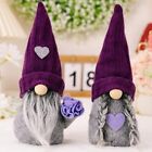 Gnomes Decorations Purple Handmade Plush Decor Winter Holiday Valentine's8737