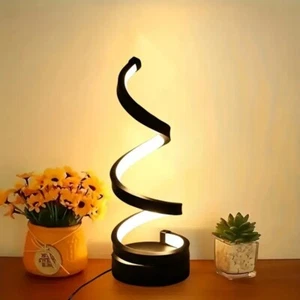 USB LED Novelty Spiral Shape Table Lamp Light Night Study Bedroom living Room - Picture 1 of 8