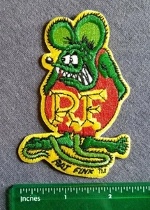 RAT FINK Racing GREASER GEARHEAD Fink Hot Rod Patch - Foto 1 di 4