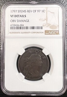 1797 Large Cent Rev of '97 NGC VF Details (4739436-004) - Image 1 of 2
