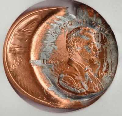 1998 NGC MS66RD Double Struck Double Date Lincoln Cent Mint Error Wow Eye Appeal - Image 1 of 4