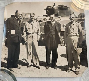 Lot of 5 Original WWII US Photos Generals Tanks Tank Destroyer 6th Armor Div. - Picture 1 of 7