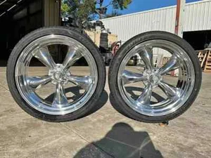 (4) 22x9 AMERICAN RACING TORQUE THRUST VN515 WHEELS TIRES CHARGER CHALLENGER SRT - Picture 1 of 1