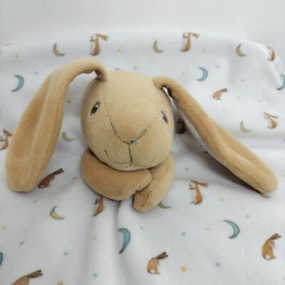 Manta de felpa anudada con conejito marrón Lovey para niños Adivina cuánto te amo Foto 1 de 4