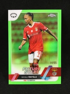Nycole Raysla 2022-23 Topps Chrome UEFA Womens NEON GREEN /99 #73 SL Benfica - Picture 1 of 2