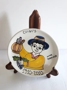 Luigi's Restaurant Plate Bakersfield CA Nino Parrucca Italian Pottery Hand Paint - Picture 1 of 6