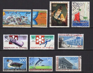 Sénégal poste aérienne années 60-70 lot de 9 timbres oblitérés /TE3227 - Imagen 1 de 1