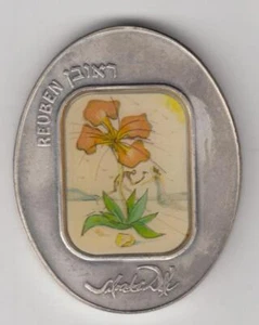 Salvador Dali Tribes of Israel REUBEN Oval Color Art Medal 105g Pure Silver #732 - Picture 1 of 7