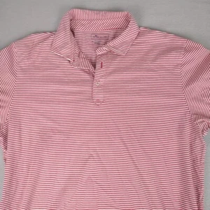 Peter Millar Polo Shirt Mens Large L Pima Cotton Golf Purple Stripes SMC Logo - Picture 1 of 7